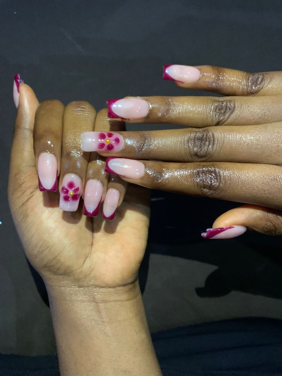 Coffin-shape nail design
